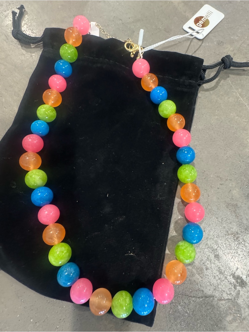 FUN Multicolor Beaded Necklace - Pink, Blue, Green, Orange-get Non the trend!🔥